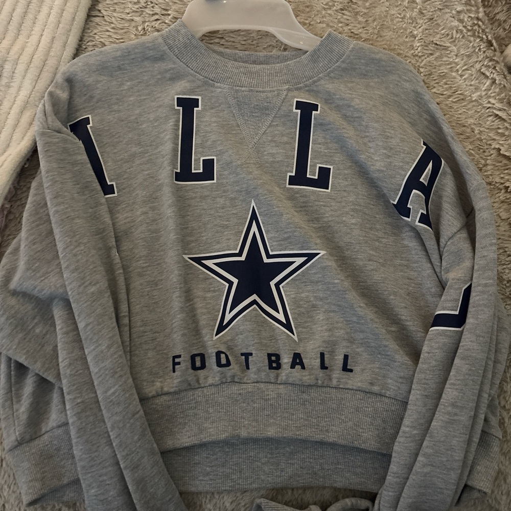 Gray Football Star Sweatshirt